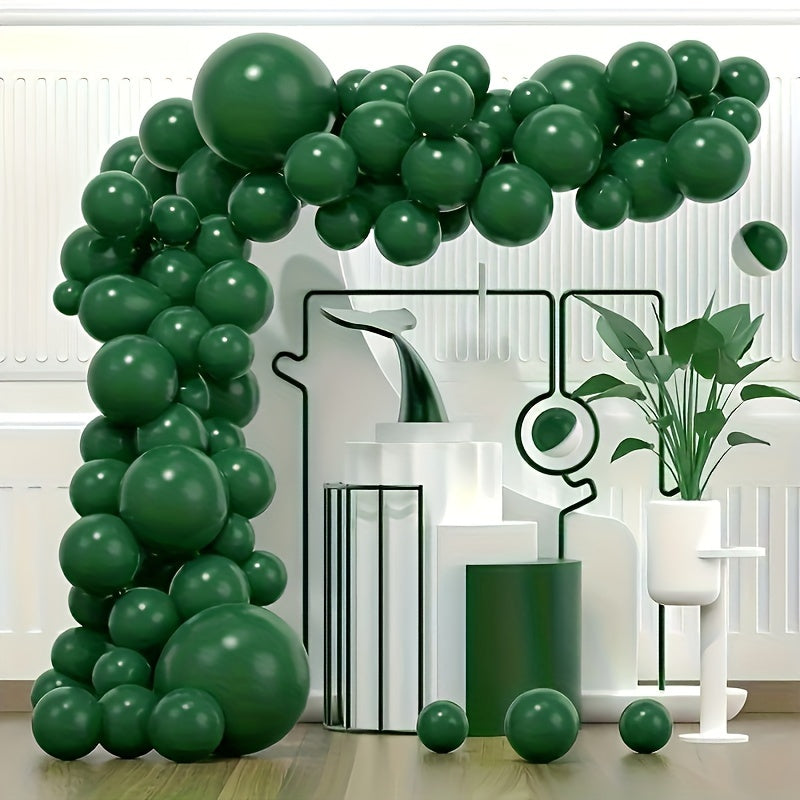 100pcs Dark Green 10 inch Latex Balloons Party Balloon Wreath Accessories