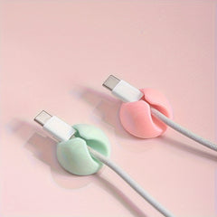 3pcs Desktop Data Cable Charging Cable Storage Organizer