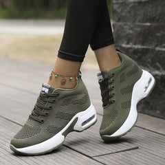 Women's Mesh Breathable Casual Shoes with Invisible Heightening Air Cushion