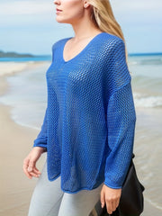 Casual Sweater Women's Solid Long Sleeve Hooded Sweater