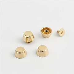 20Pcs Full Copper Bucket Nail Mushroom Bucket Rivets Metal Screw Back 8mm
