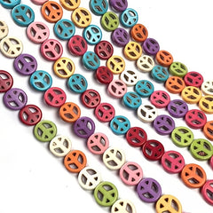 Peace Turquoise Beads Loose Natural Stone Beads DIY Jewelry Making