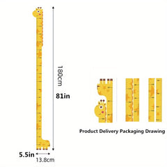 Giraffe Yellow Height Chart Stickers - Nursery Wall Decor