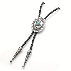 Men's Vintage Gemstone Braided Rope Tie