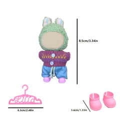 6 69 inch Doll Dress up Costume Set 5pcs Set Top Pants Shoes 2 Hangers