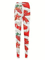 Christmas Leggings Women's Plus Christmas Print High Rise