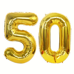 2pcs Golden Number Balloons 40 inch for Party Check Photo Anniversary