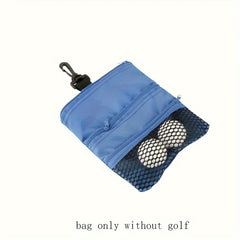 Portable Pocket Pouch for Golf Bag - 3 Zippered Pockets & Clips