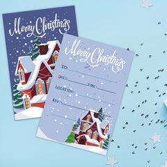 Christmas Invitation Card Merry Christmas Decoration Props Party Blessing Card