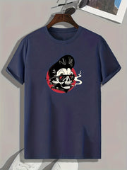 Skull Print Men's Graphic T shirt Casual Comfy Tees For Summer