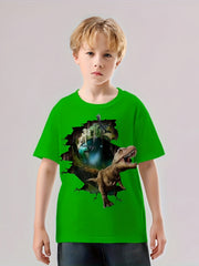 Dinosaur 3D Print T-Shirt for Boys and Girls 4-14 Years