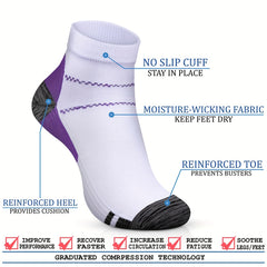 Breathable Compression Socks with Arch Support - Athletic Ank