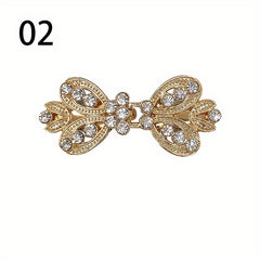 Rhinestone Sweater Clip Alloy Cloak Buckle Collar Clip Silk Scarf Buckle