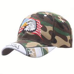 Eagle American Flag Embroidered Baseball Cap Sun Protection Trucker Hat