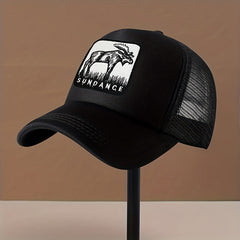 Unisex Sunshade Breathable Baseball Cap with Animal Embroidery