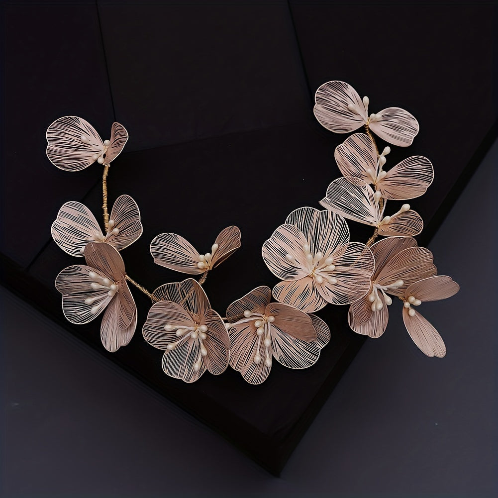Bridal Flower Headpiece for Wedding Updo Hair Styling