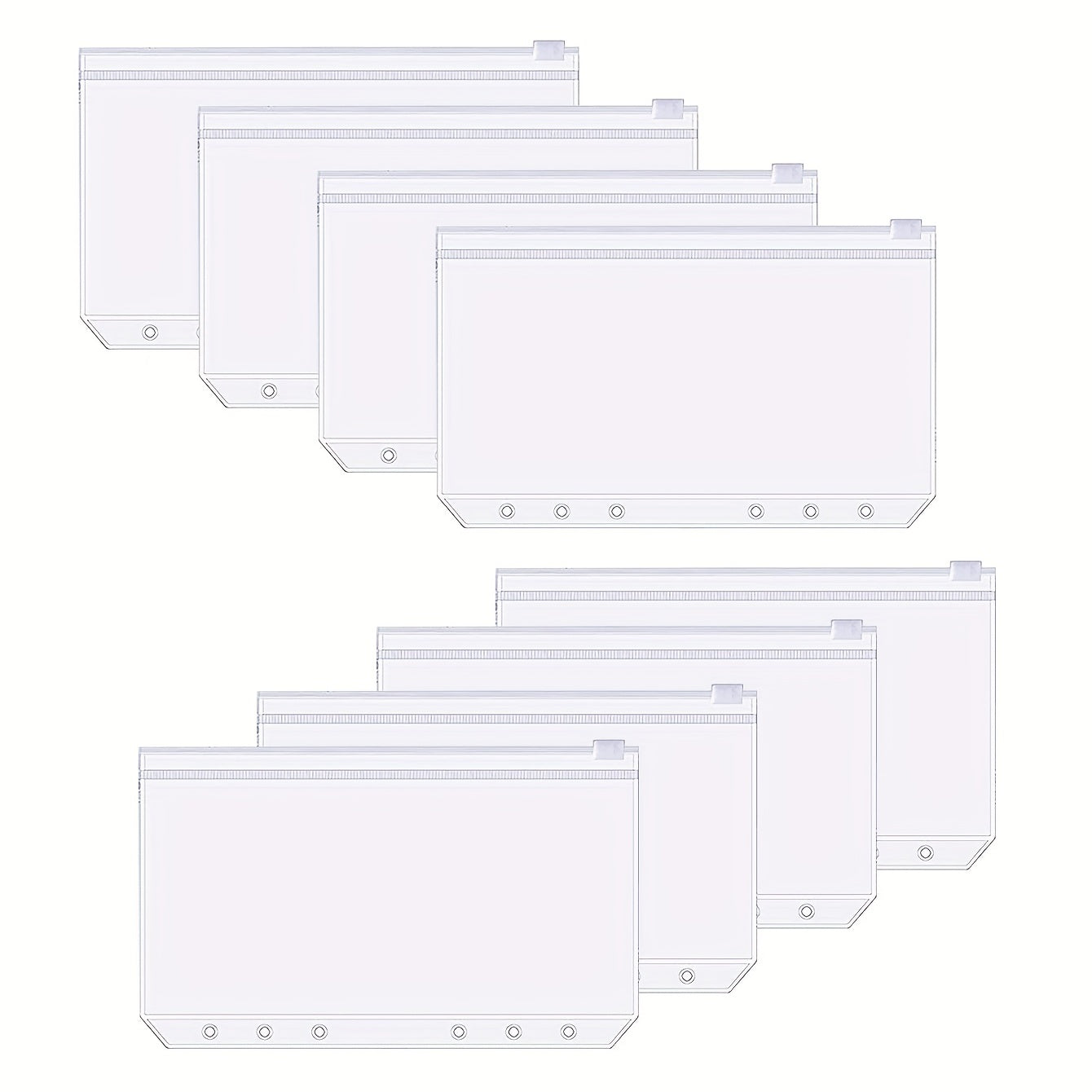 A6 Zipper Bag Set, 8x6, 6x6 & 12x6 hole, Binder Organizer