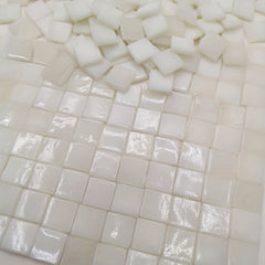60pcs Ivory Hot Melt Glass Mosaic DIY Material for Children's Puzzle Making