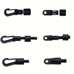 12pcs Bungee Shock Cord Hook Open End Hooks Plastic Rope Terminal Ends Hooks