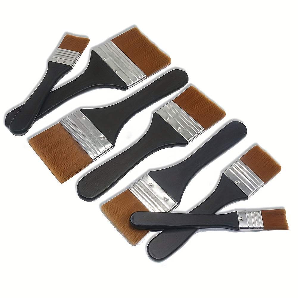 Wooden Handle Nylon Hair Artist Brush Watercolor Acrylic Art Supplies