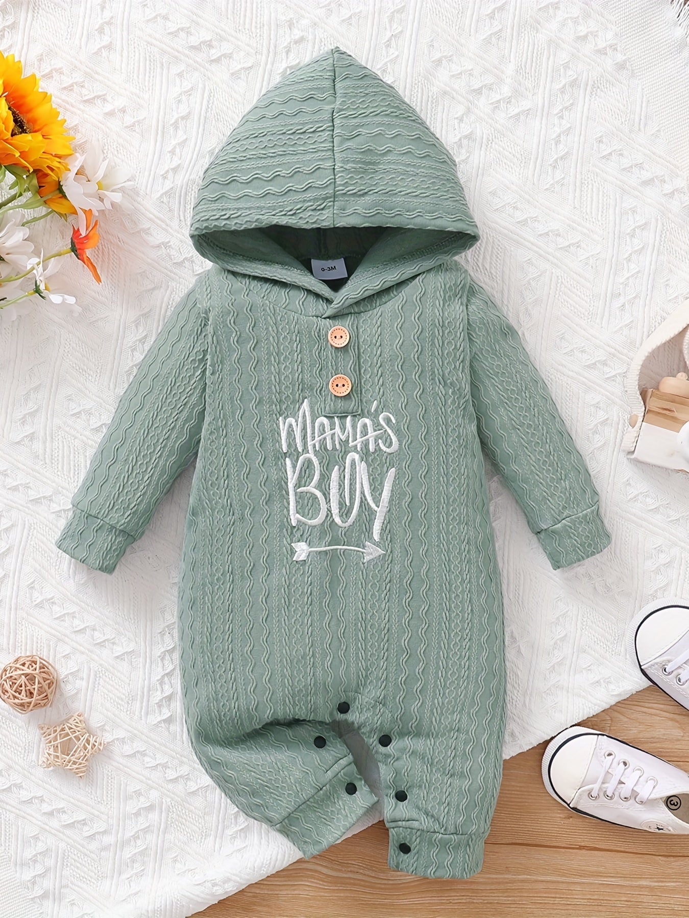 Baby Girls Daddys Girl Hooded Romper Jumpsuit