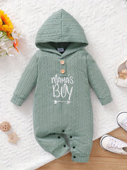 Baby Girls Daddys Girl Hooded Romper Jumpsuit