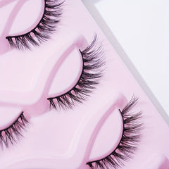 5 Pairs Fishtail Eyelashes 15mm Cat Eye Look Extension For Party