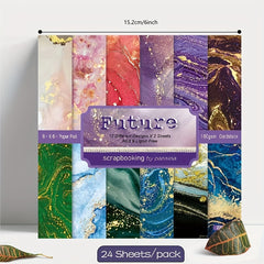 24 Sheets 6-Inch Single-Sided Pattern Paper for DIY Album Journaling
