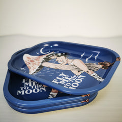 Pattern Metal Rolling Tray Wake Up Tray