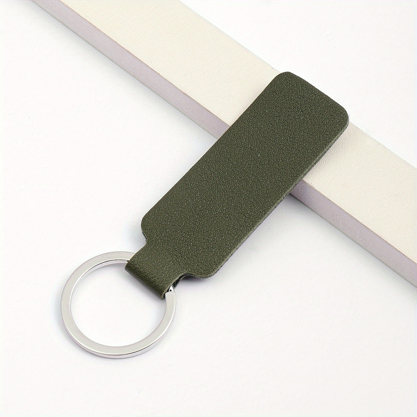Vintage Car Keychain PU Leather Sublimation Blank Key Ring Pendant