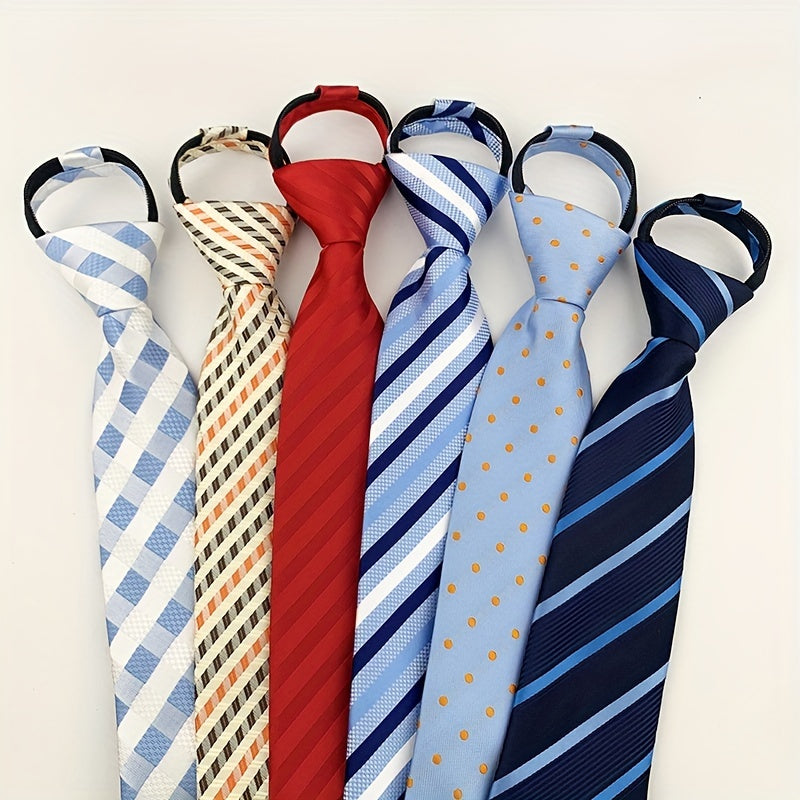 Men's Zipper Tie Lazy Business Wedding Tie
