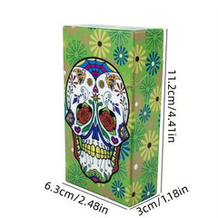 Skull Pattern Acrylic Cigarette Case 20 Capacity Anti Pressure Waterproof