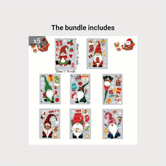 Christmas Window Clings Gnome Snowflake Stickers Decals for Glass