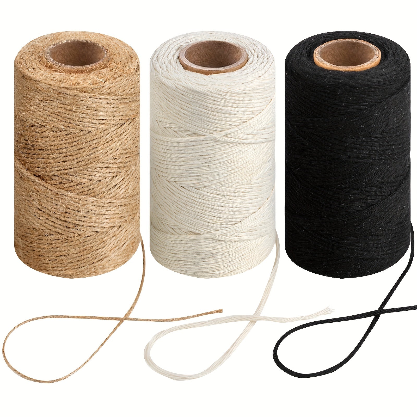 2mm Natural Jute Twine 10ply Cotton Twine Rope for Crafts Art Gardening