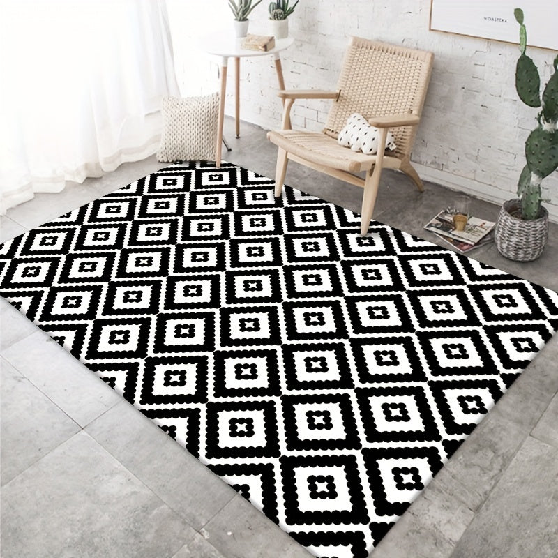 Geometric Area Rug Quick Dry Absorbent Bath Mat 78.74" x 118.1"