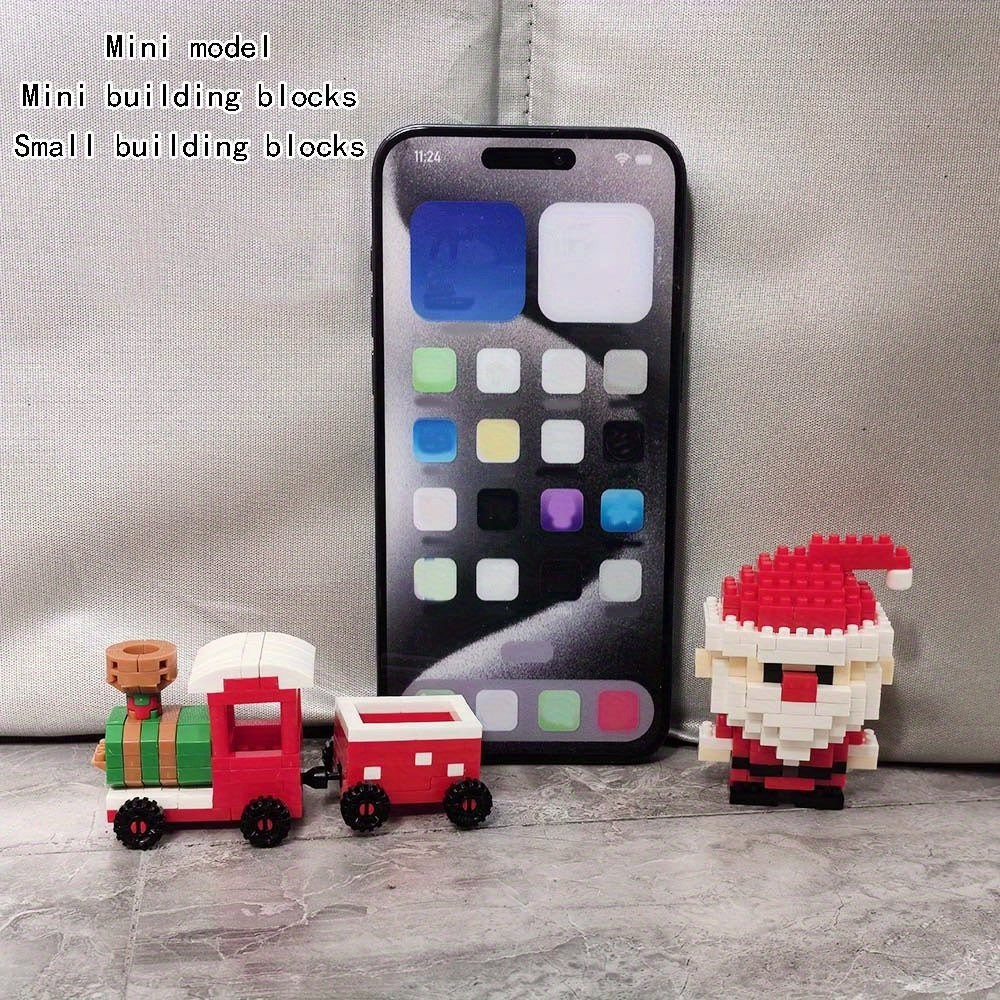 Christmas Building Blocks Toy Set with Santa, Elf, Snowmen & More