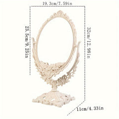 Vintage Oval Shaped Swivel Makeup Mirror for Women