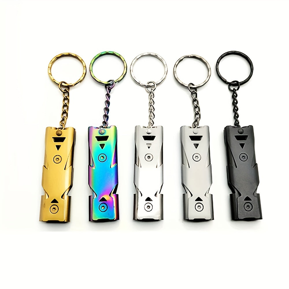 Double Tube Survival Whistle Stainless Steel