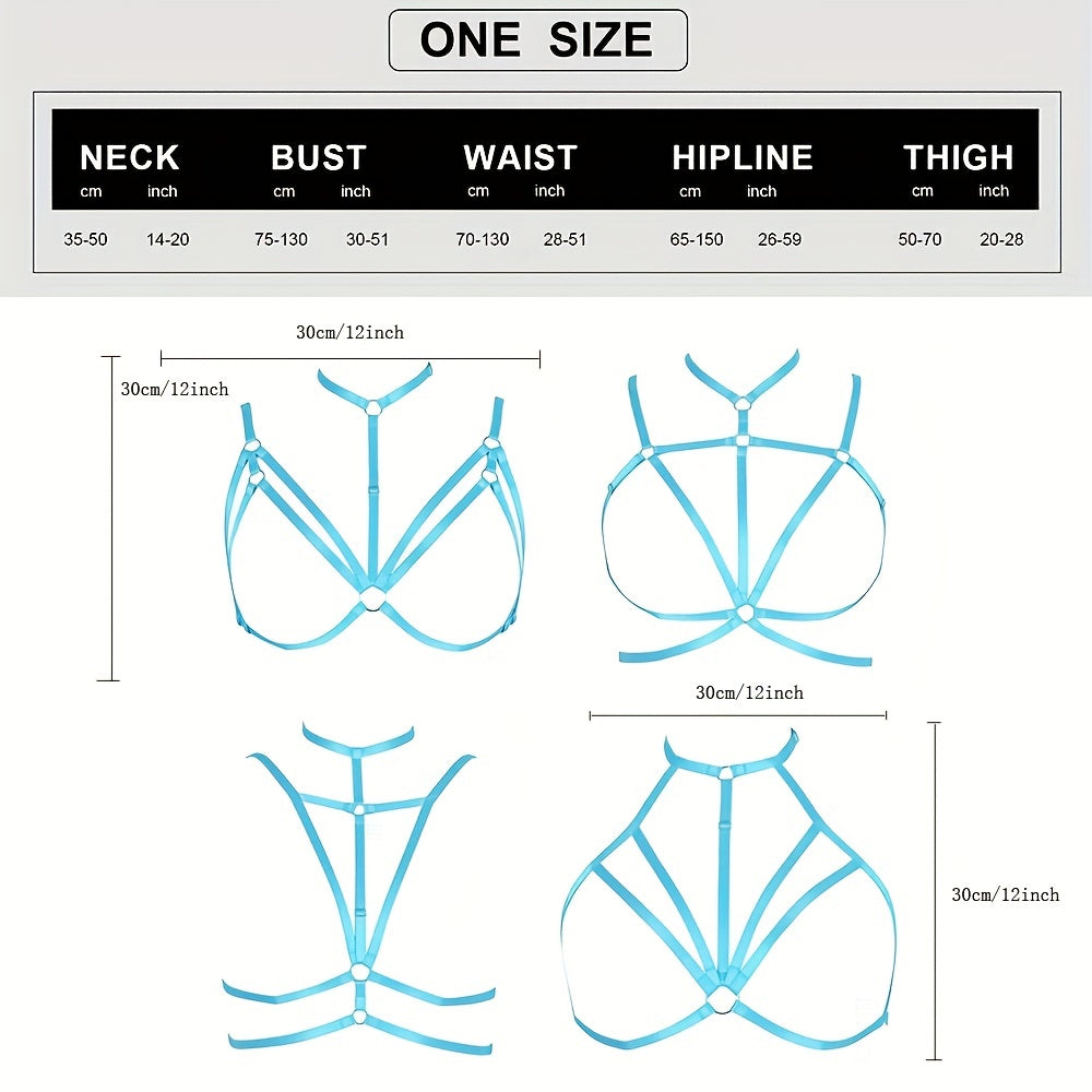 Sexy Hollow Out Halter Cage Chest Harness for Women's Lingerie