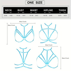 Sexy Hollow Out Halter Cage Chest Harness for Women's Lingerie