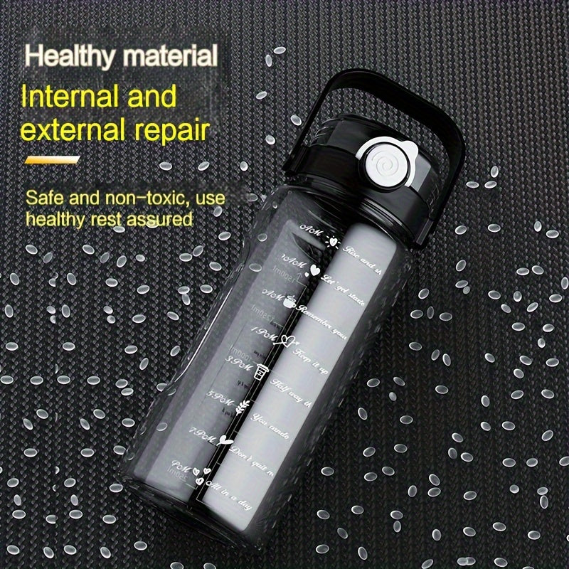 1.5L 2L Large Handle Water Bottle Portable Leakproof Clear Cup with Scale