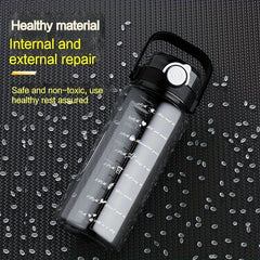 1.5L 2L Large Handle Water Bottle Portable Leakproof Clear Cup with Scale