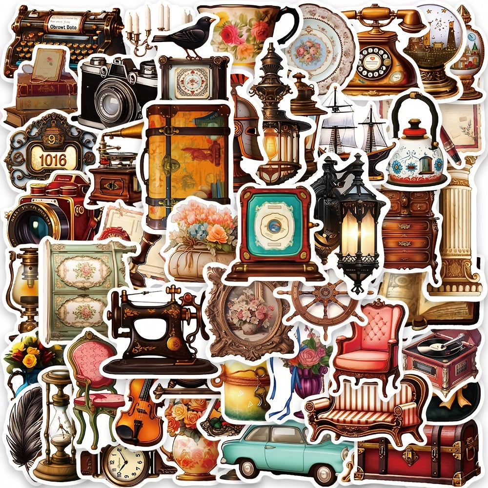 50pc Retro Cartoon Graffiti Stickers for Water Bottle Car Cup Computer