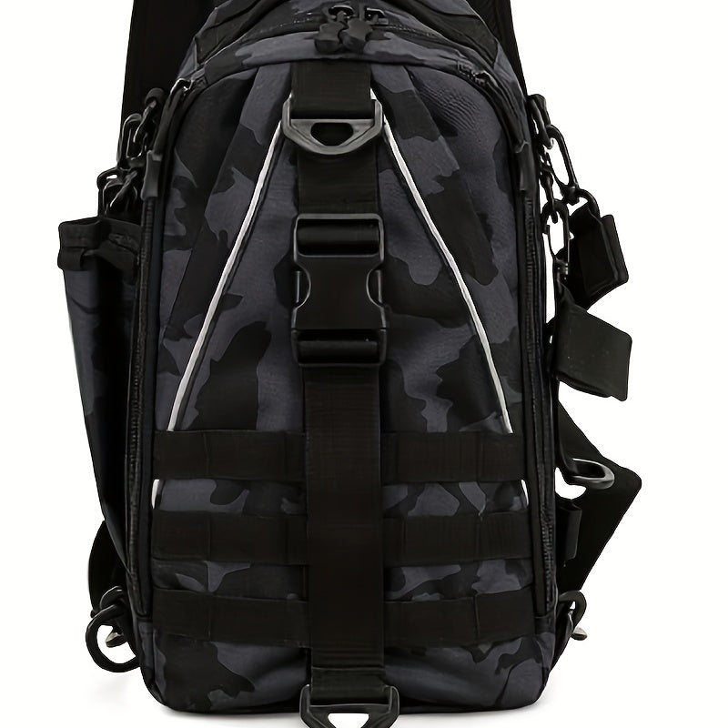 Fishing Backpack with Rod Holder Tackle Box Bag