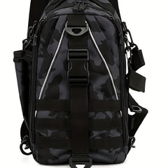 Fishing Backpack with Rod Holder Tackle Box Bag
