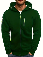 Men's Zipper Hooded Jacket Sports Fitness Sweater