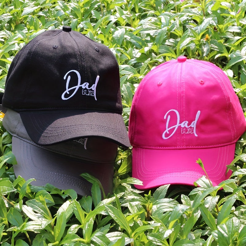 Embroidered Letter Cotton Soft Hat Solid Baseball Cap Fathers Gift