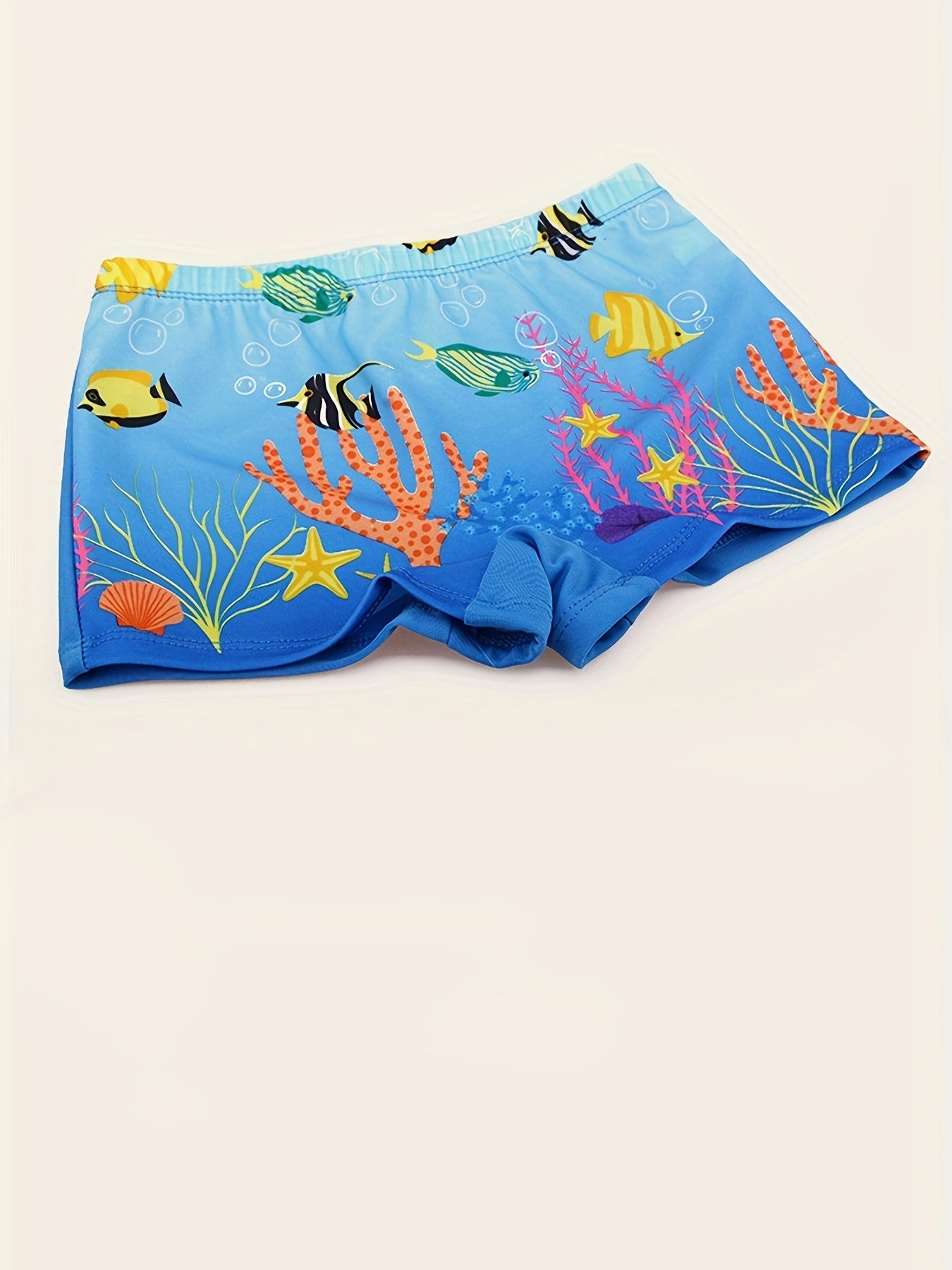Boys Cartoon Fish Swim Trunks for Beach Vacation