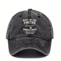 Retro Washed Baseball Cap Letter Printed Peaked Cap