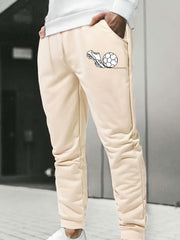 Men's Football Print Drawstring Sweatpants Joggers